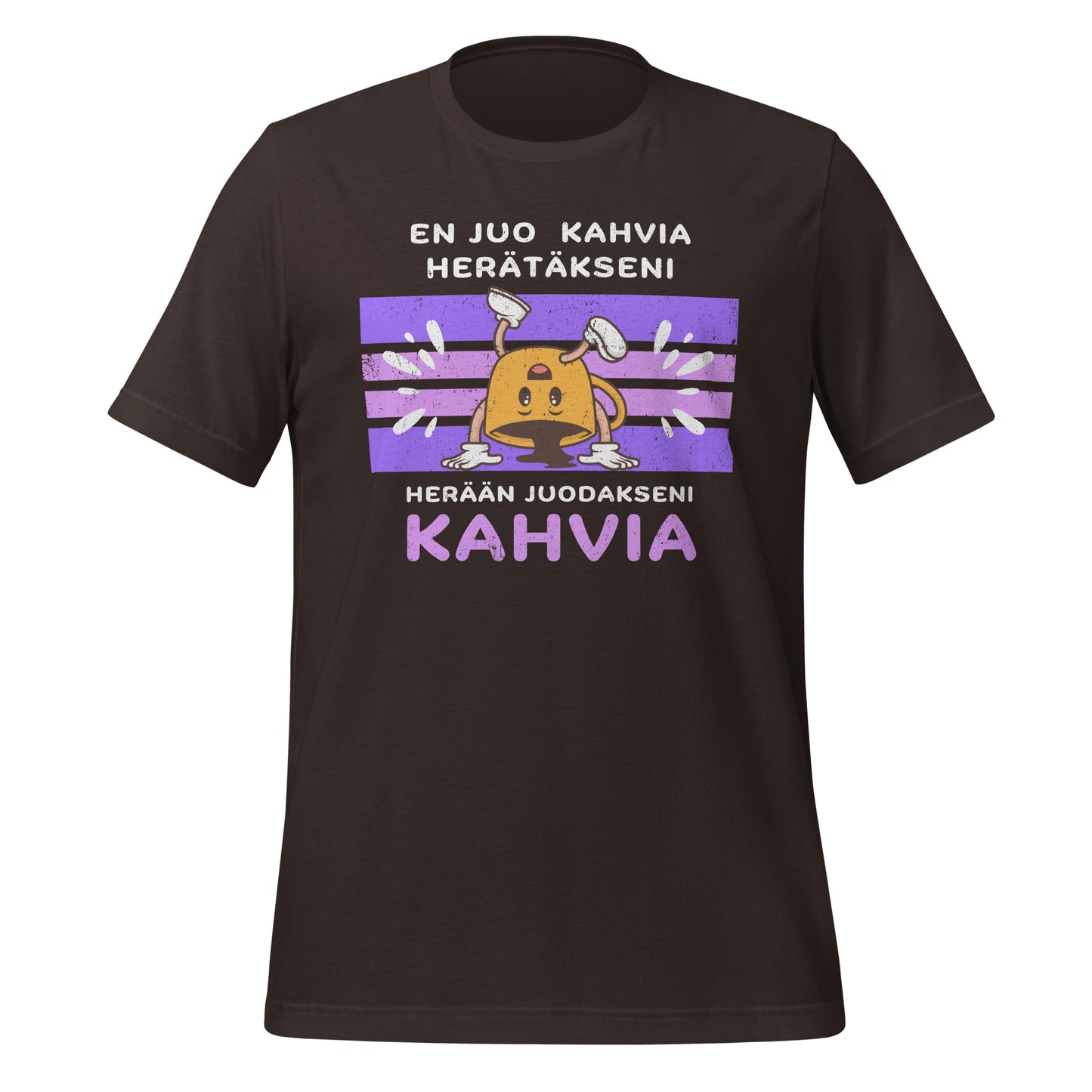En juo kahvia herätäkseni, herään juodakseni kahvia - kuppi nurin | Unisex T-paita