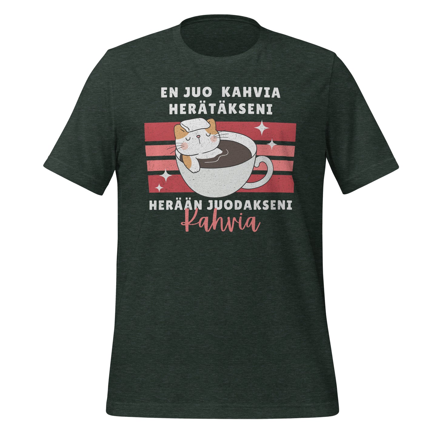 En juo kahvia herätäkseni, herään juodakseni kahvia - Kissa | Unisex T-paita