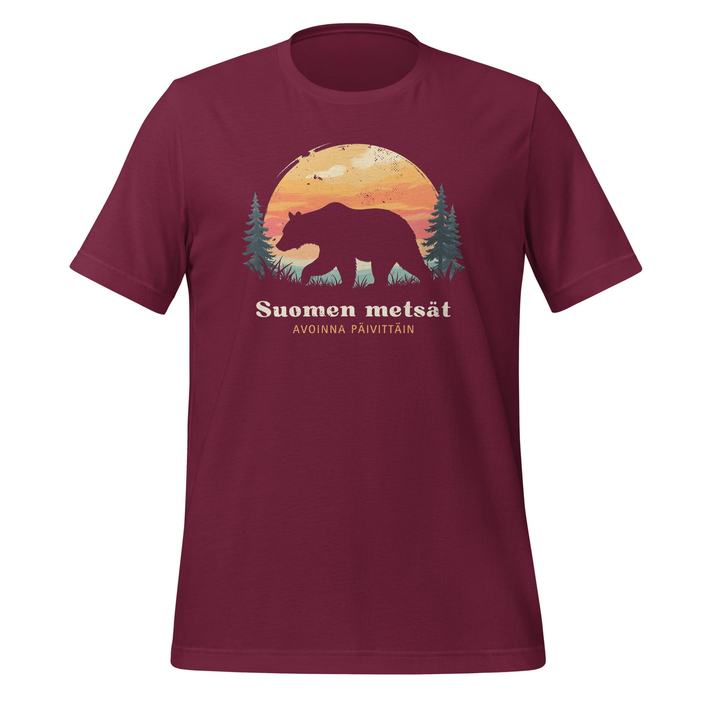 Finnish Forests Bear t-shirt – Open daily | Unisex T-shirt