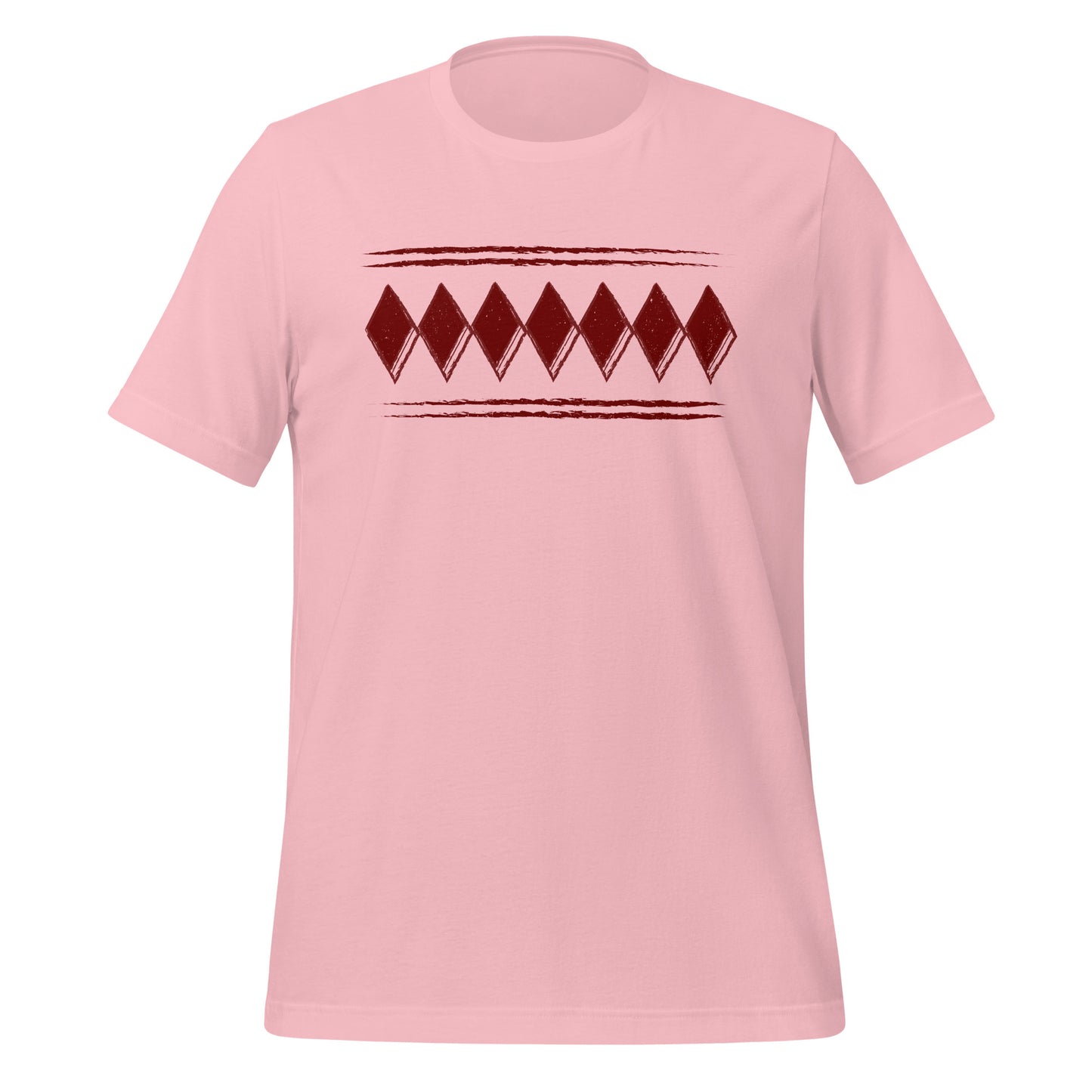 Pohjalainen viininpunainen salmiakkiraita - Unisex T-paita