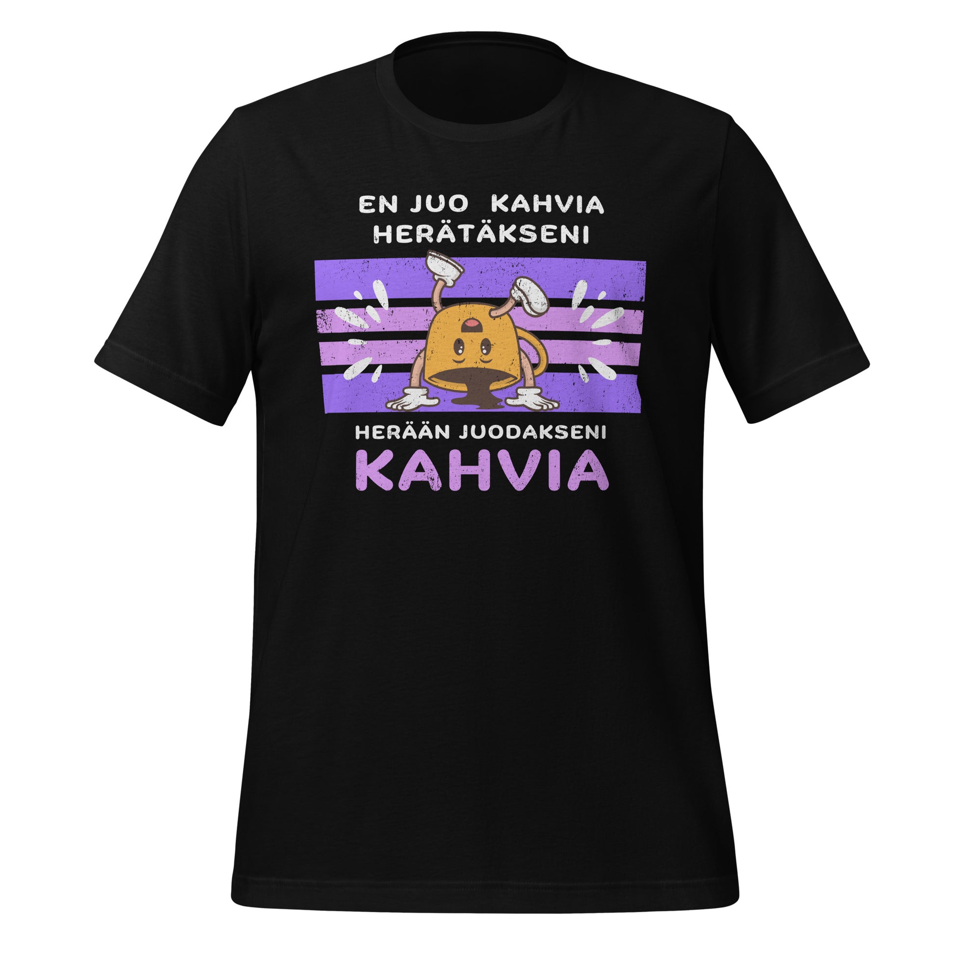 En juo kahvia herätäkseni, herään juodakseni kahvia - Kuppi nurin | hauska T-paita rentoon menoon.